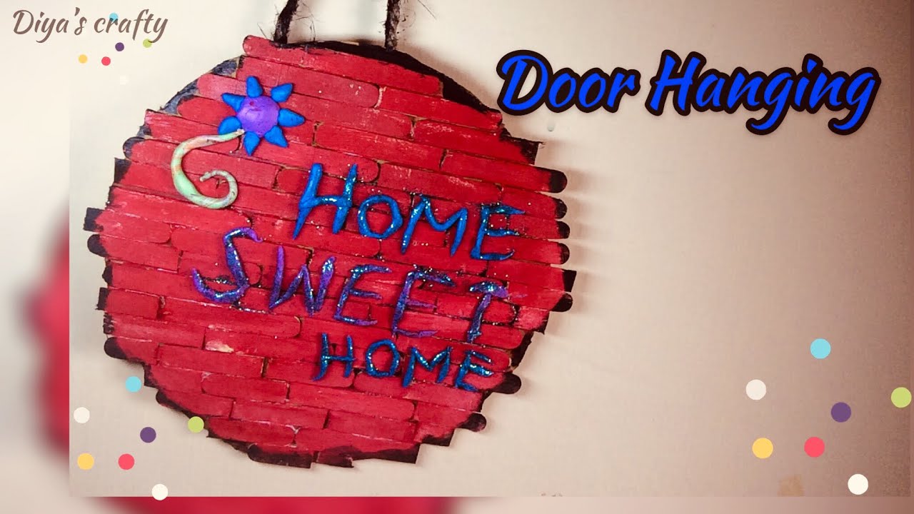 Door Hanging Easy door wall hang Cardboard craft ideas YouTube