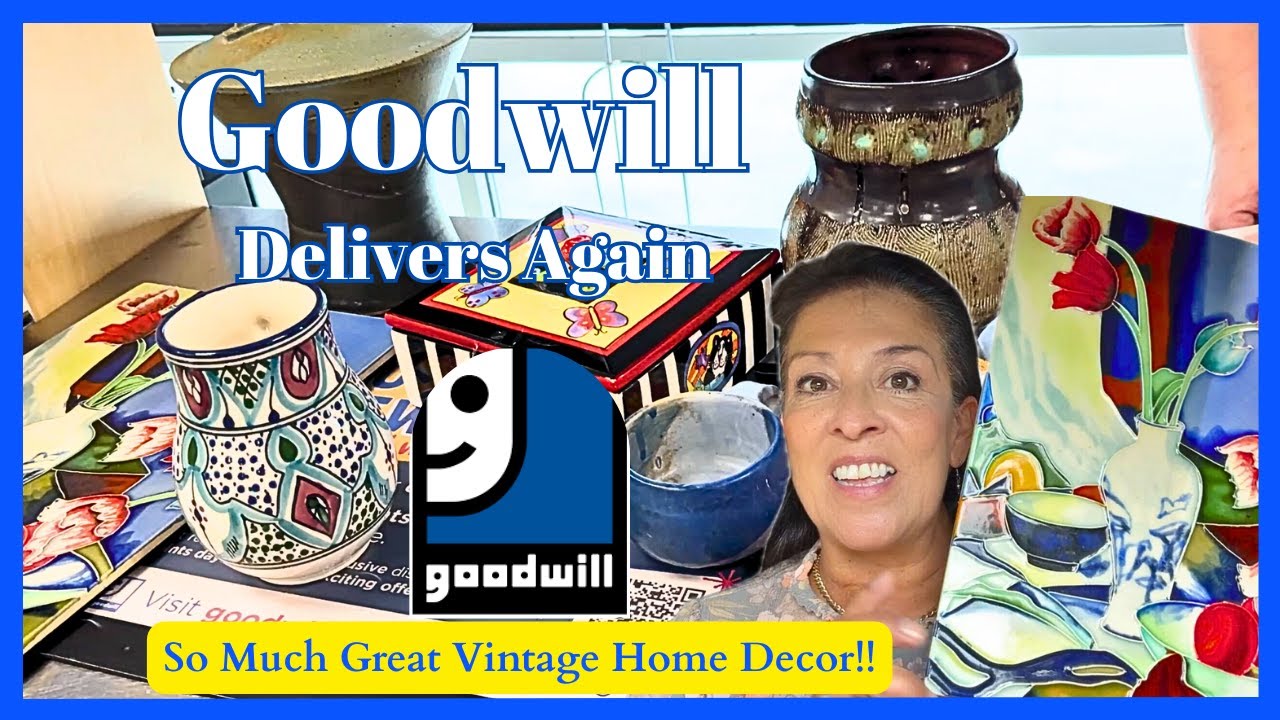 Goodwill Delivers Vintage Home Decor! Filled My Cart + Estate Sale & New To Me Thrift Store!
