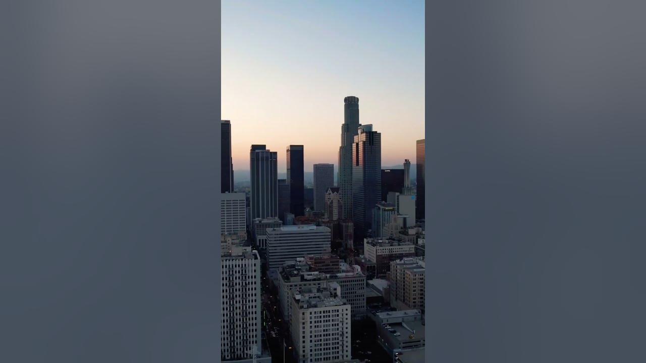 Flying over 6th Street Bridge in LA