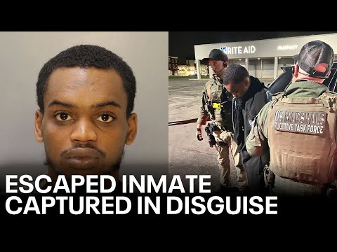 Escaped Philadelphia inmate disguised as woman when captured by US