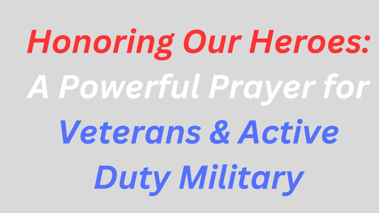 #shorts A Heartfelt Prayer for Veterans & Service Members on Veterans ...