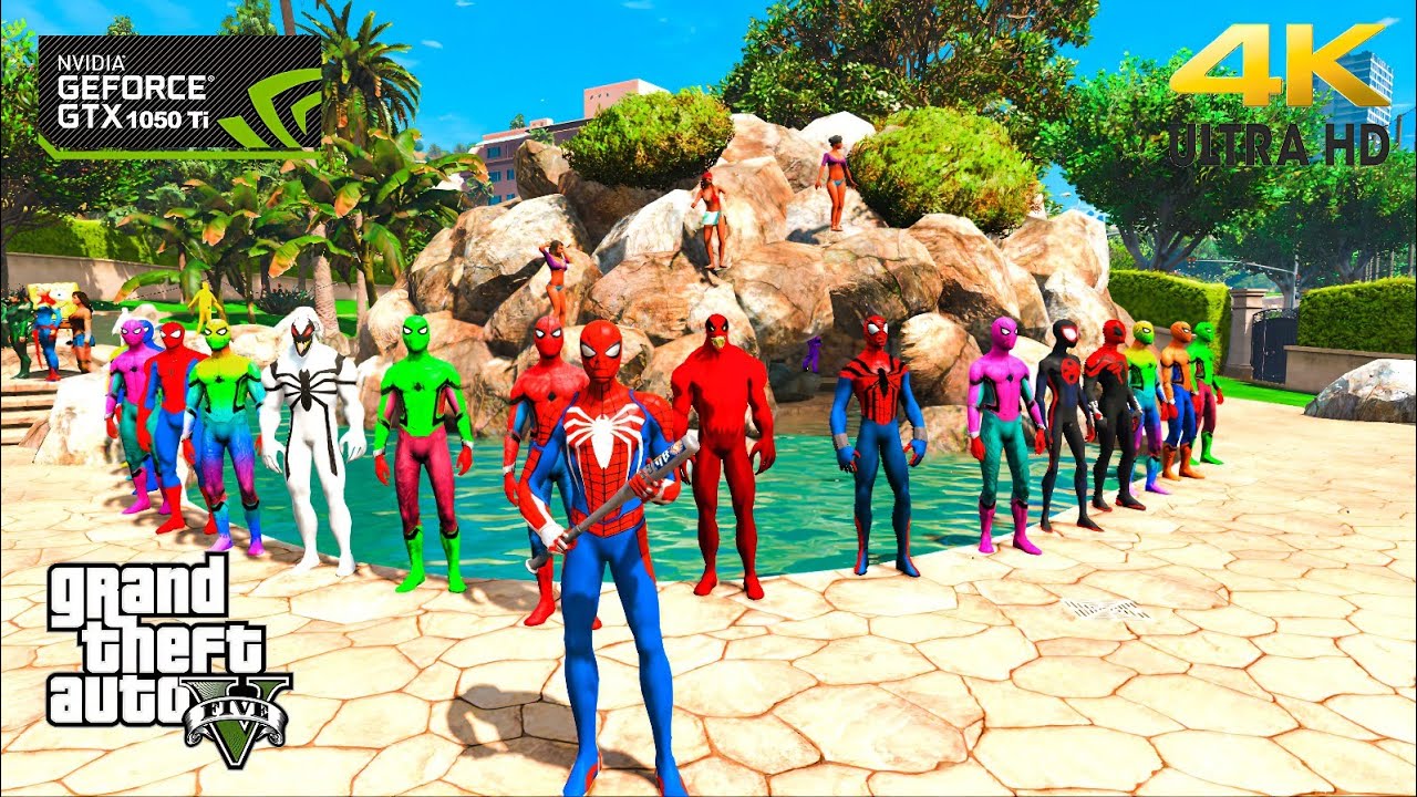 GTA 5 Epic Ragdolls RED SPIDERMAN VS MINION VS SUPER HERO (Euphoria Physics & Funny Fails)E.185