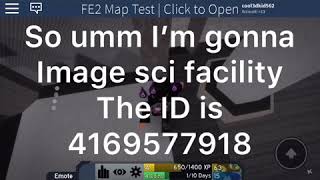 Image sci facility FE2 testing
