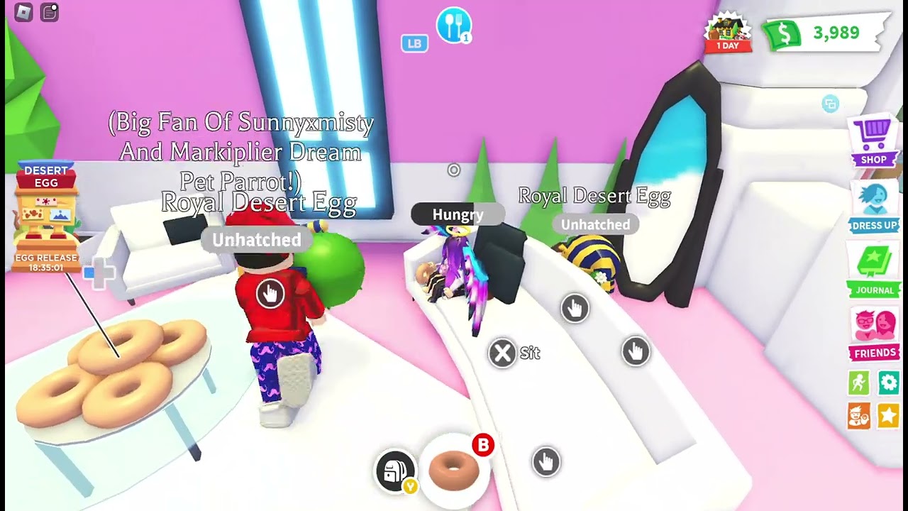 Adopt Me hatching the new Royal desert egg