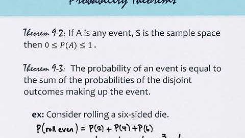 9.1 Determining Probabilities