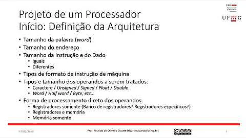 O que define o projeto de um processador?