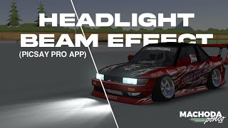 HEADLIGHTS BEAM EFFECT TUTORIAL [PICSAY PRO APP] screenshot 3