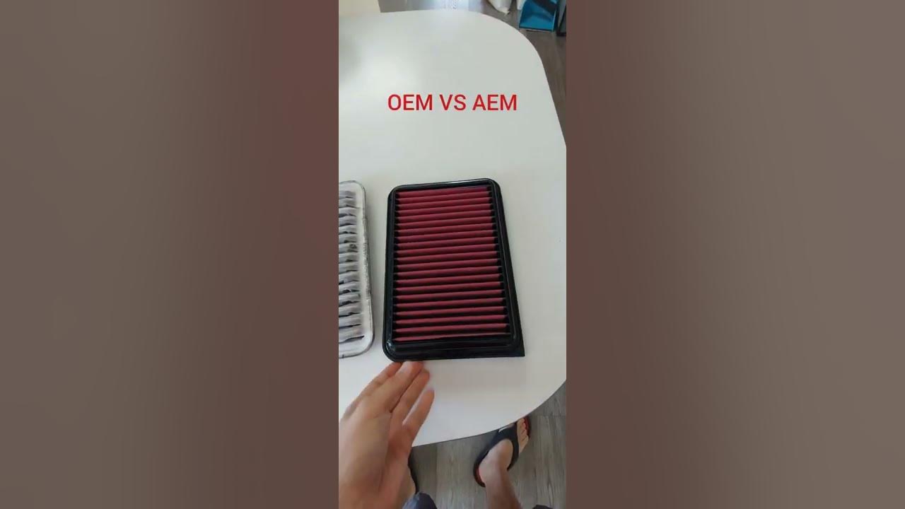 AEM DRYFLOW Air filter VS OEM Paper, comparison and test results