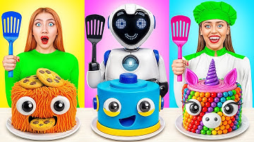 Me vs Grandma Cooking Challenge with a Robot | Funny Food Recipes by Multi DO Smile