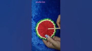 watermelon paper fan / papercraft #diy #viral #subscribe #shorts
