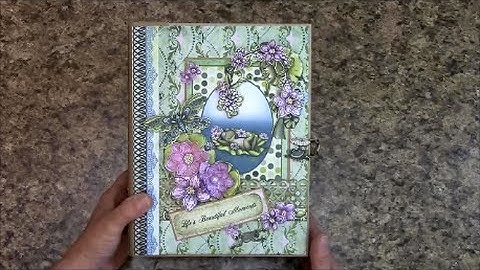 PART 1 TUTORIAL 7 X 9 ALBUM USING HEARTFELT CREATIONS WINKING FROG PAPER -  DESIGNS BY SHELLIE