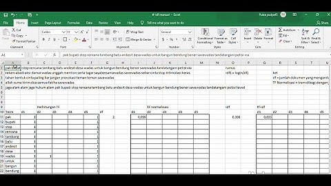 Perhitungan TF-IDF Secara Manual || Analisis Sentimen Metode SVM