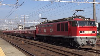 石灰石専用列車 5780レ EF510–11(富山)レッドサンダー+赤ホキ24両フル編成 清洲駅 通過 2022年11月11日(金)撮影