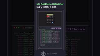 old aesthetic calculator using HTML CSS JavaScript #coding #webdesign #viral #shorts