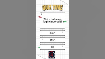 What is the formula for phosphoric acid  #quiztime #quiz #quizchallenge #quizquestions #quiztest #sh