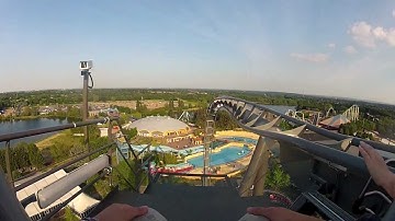 Thorpe Park - The Swarm (Left Side) (1080p25, Fisheye, GoPro)