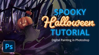 Create Spooky Halloween Art in Photoshop | Digital Painting Tutorial by VooDoo Val | Adobe