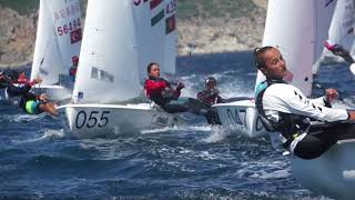 6 July 2018 - Race Day 1 2018 420/470 Junior European Championships, Sesimbra, Portugal