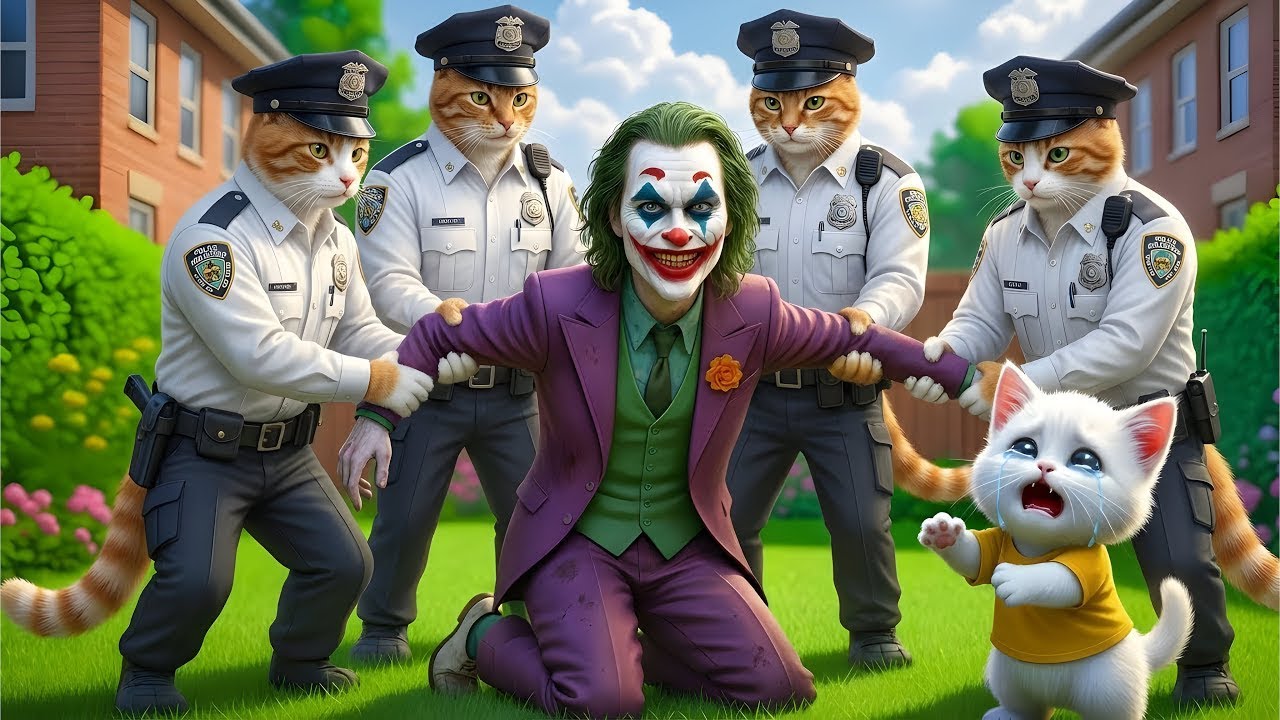 Joker Finally Caught 😈🚓   Cat Police Justice Story 3D Animation
