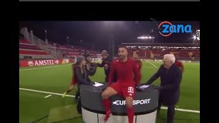 احتفال جنوني للاعب المنتخب السوري#غابريل_سومي بتأهل فريقه #اوستر_سوند السويدي للدور 32 لدوري لاوروبي