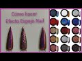 TUTORIAL EFECTO ESPEJO/BASE NEGRO Y BLANCO 💕COMO HACER EFECTO ESPEJO EN UÑAS