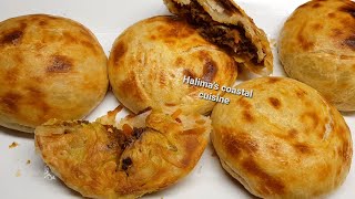 How to make Stuffed Meat Bread / Mikate ya Nyama /Swahili recipe / Halima's coastal cuisine