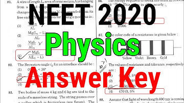 Neet 2020-physics answer key | neet 2020 answer key, neet 2020 Question paper all code ANSWER key?
