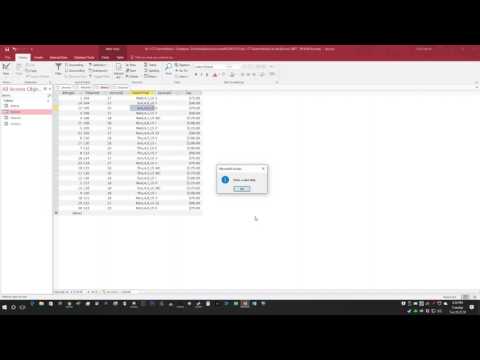 Access Filter Date Error