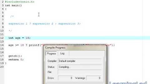 12   Ternary Operator in C Programming Language Video Tutorials