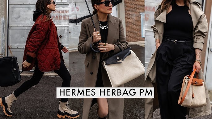 Vintage Hermés Canvas and Leather Herbag Zip 31 Bag –