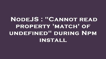 NodeJS : "Cannot read property 