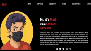 Create A portfolio website using HTML &amp; CSS - easy Tutorial