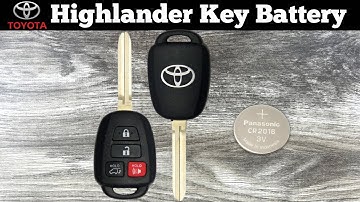 2014 - 2019 Toyota Highlander Key Fob Battery Replacement - How To Change Replace Remote Batteries