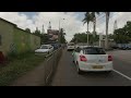 Drive in mauritius to bazaar st pierre from mount ory road pov