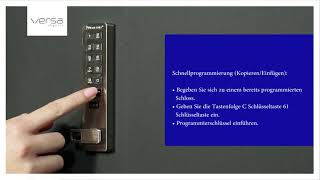 Digilock Versa Programming 1 German