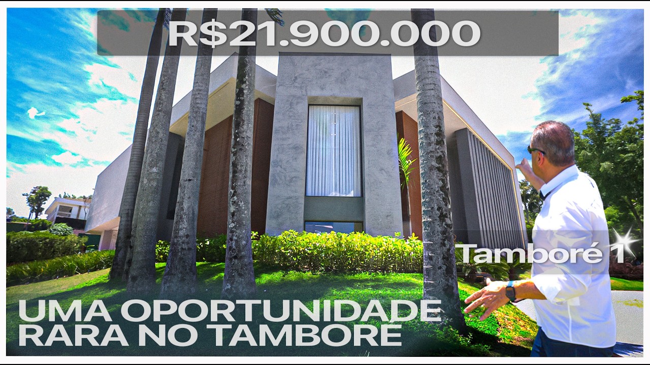 MANSÃO DE ESQUINA COM PRIVACIDADE e ÁREA VERDE | Tamboré 1 | R$21.900.000,00