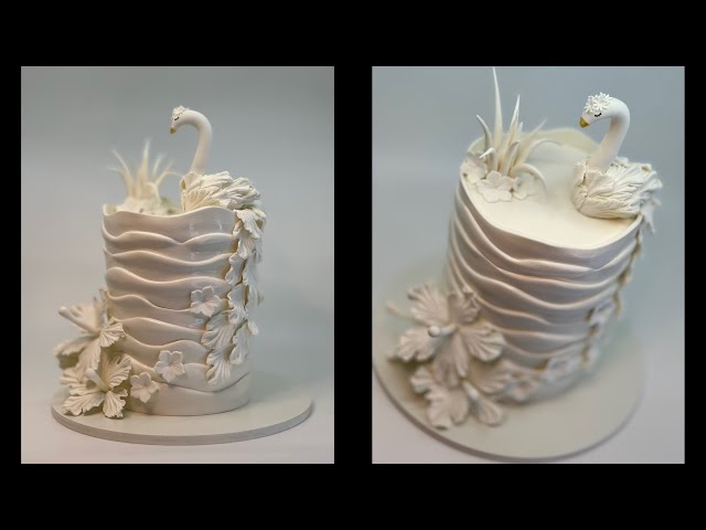 Lake with swans cake - Decorated Cake by Sweet Art - CakesDecor