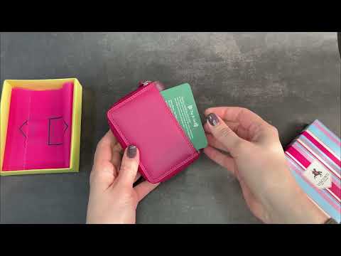 Фиолетовый кожаный женский кошелёк Visconti RB53 PLUM M Hawaii c RFID video