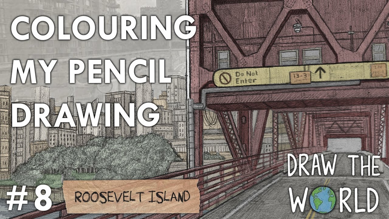 COLOURING MY ARTWORK FOR THE FIRST TIME! - Draw The World 08 - Roosevelt Island