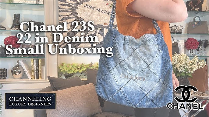 Lowest deal ‼️Chanel 22 bag denim “trash bag “ medium size