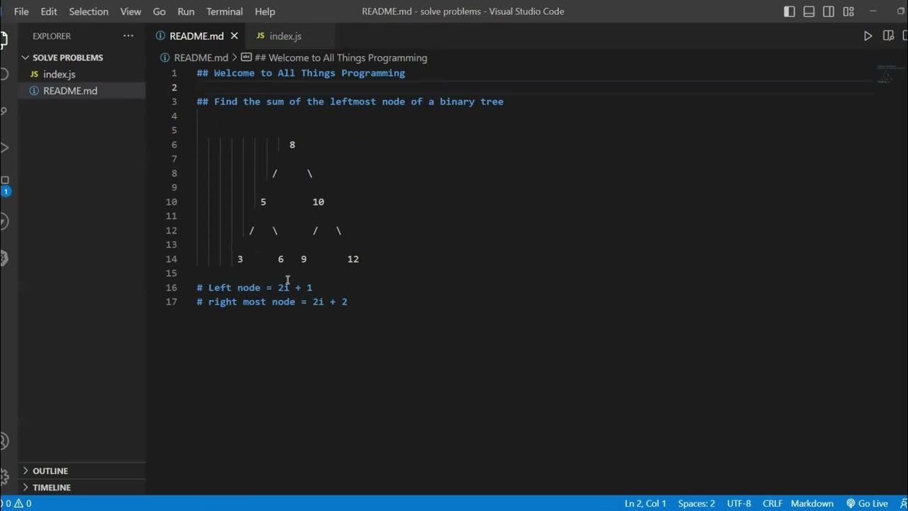 How find the sum of the leftmost nodes of a binary tree - YouTube