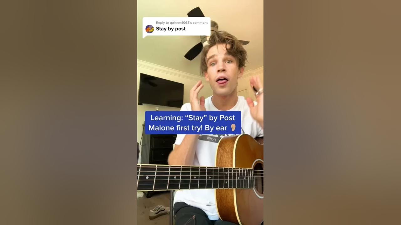 Learning: “Stay” by Post Malone first try! All by ear 🦻🏼