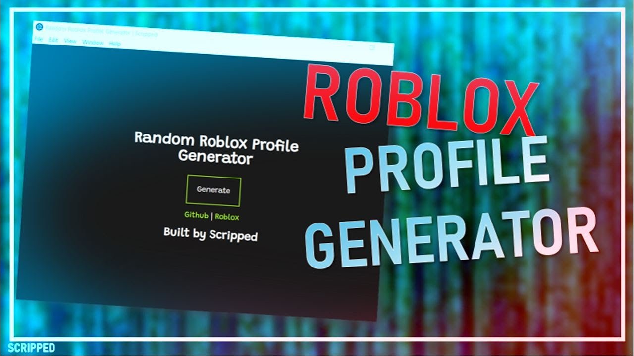 Roblox Profile Generator Scripped Free Download Youtube - roblox profile picture generator