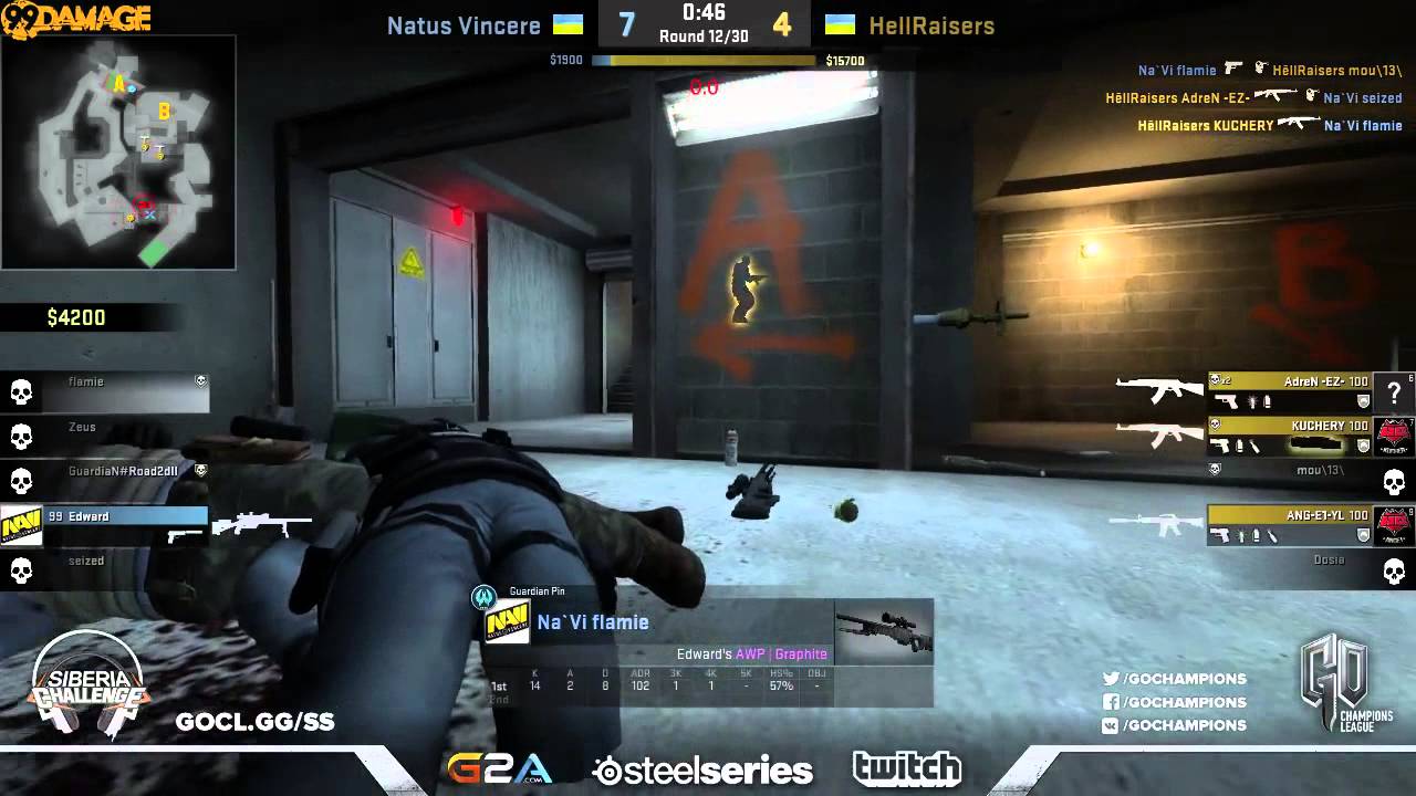 GO Champions League: NaVi vs HR G1 | Natus Vincere vs HellRaisers G1 (11.05.2015)