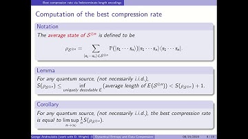 Optimal Quantum Data Compression Using Dynamical Entropy