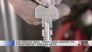 Colorado mail thief used knives to counterfeit postal keys