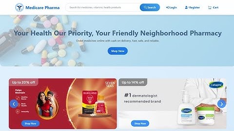 Medicare Pharmacy Website Project | PHP, MySQL, HTML, CSS, Bootstrap | Full Demo & Features
