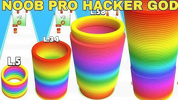 NOOB 🆚 PRO 🆚 HACKER 🆚 GOD in  in Slinky Hop@playgame24dia56