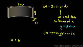 Calculus 7.4o - Cylindrical Shells, Part 4 - An example