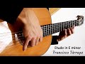 Francisco Tárrega - Etude in E minor - Classical Guitar